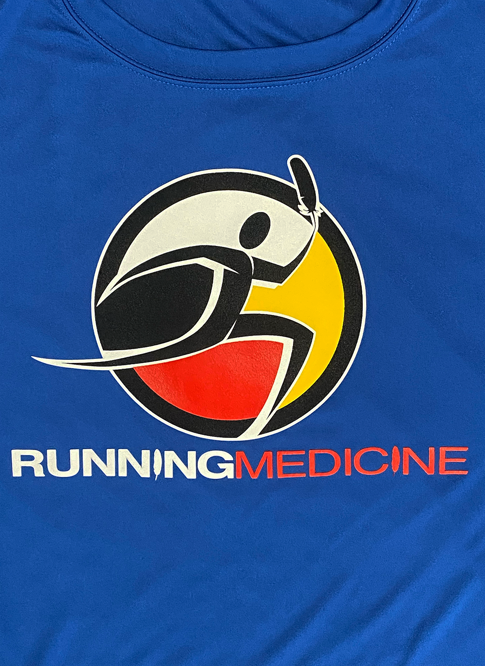 Running Medicine Royal Blue Sporttek Shirt - Image 2