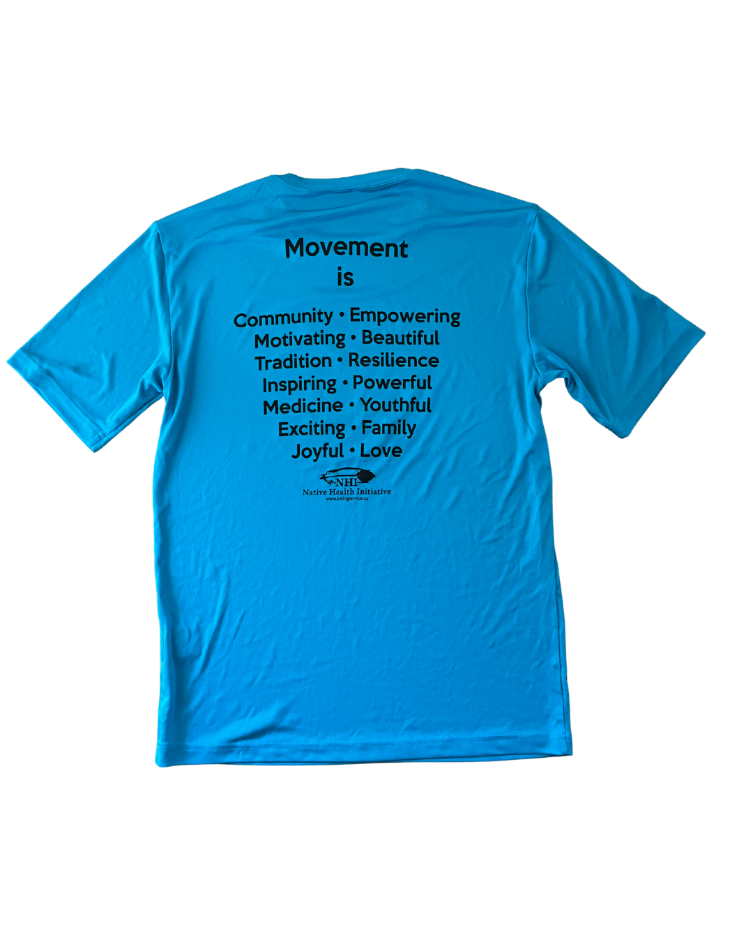 Running Medicine Sky Blue Sporttek Shirt - Image 2